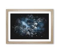 Big Box Art Winter Forest in Bavaria Germany Paint Splash Framed Wall Art Picture Print Ready to Hang, Oak A2 (62 x 45 cm)