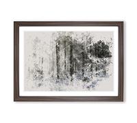 Big Box Art Winter Forest Vol.8 Watercolour Framed Wall Art Picture Print Ready to Hang, Walnut A2 (62 x 45 cm)