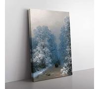 Big Box Art Winter Landscape by Ivan Aivazovsky Canvas Wall Art Print Ready to Hang Picture, 76 x 50 cm (30 x 20 Inch), Grey, Teal, Grey