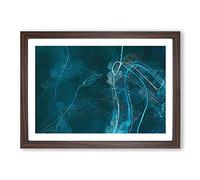 Big Box Art Without You in Abstract Framed Wall Art Picture Print Ready to Hang, Walnut A2 (62 x 45 cm)