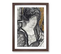 Big Box Art Woman Playing Cello by Reijer Stolk Framed Wall Art Picture Print Ready to Hang, Walnut A2 (62 x 45 cm)