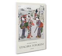 Big Box Art Women Stood Ryogoku Bridge Utagawa Toyokuni Canvas Wall Art Framed Picture Print, 30 x 20 Inch (76 x 50 cm), Exhibition