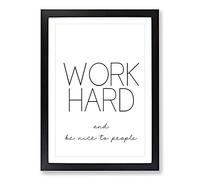 Big Box Art Work Hard Typography Framed Wall Art Picture Print Ready to Hang, Black A2 (62 x 45 cm)
