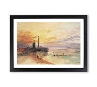 Big Box Art Yarmouth Harbour Norfolk Framed Print A2 Black