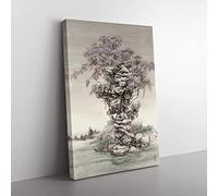 Big Box Art Yuan Yao Oriental Wisteria Canvas Wall Art Print Ready to Hang Picture, 76 x 50 cm (30 x 20 Inch), Multi-Coloured