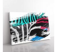 Big Box Art Zebra Stripes (1) V2 Canvas Wall Art Print Ready to Hang Picture, 76 x 50 cm (30 x 20 Inch), Multi-Coloured