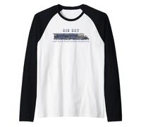 Big Boy 4000 Class Steam Locomotive American Train Diagram Raglan Baseball Tee