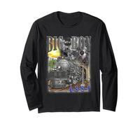 Big Boy 4014 Steam Locomotive Vintage Railroad Train Engine Long Sleeve T-Shirt