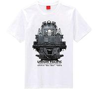 Big Boy Union Pacific 4014 Head On Train T-Shirts White (XX-Large)