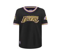 Big Boys NBA Classic Chenille Cotton Taping Tee, Black/Purple, L