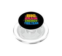 BIG BRAIN ENERGY THIS YEAR Bold Colorful Typography PopSockets PopGrip for MagSafe
