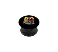 Big Brain Energy This Year - Colorful Typography PopSockets Adhesive PopGrip