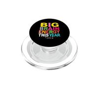 Big Brain Energy This Year - Colorful Typography PopSockets PopGrip for MagSafe
