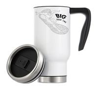 Big Brain Time Wojak Feels Guy Smart Vacuum Insulated Thermal Travel Coffee Mug 480ml White