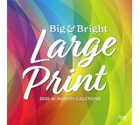 BrownTrout Wall Calendar - Big & Bright Large Print 2026, 12×24 in Monthly, Matte, Plastic-Free