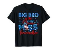 Big Bro of The Little Miss Firecracker 4th of July Birthday T-Shirt