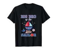Big Bro of The Little Sailor Nautical Birthday Boy Family T-Shirt