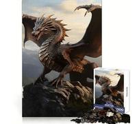 Big Bronze Dragon On Hill for Adults 1000 Piece Jigsaw Puzzle Brain Strength Cozy Pastime Firm Interlock Thoughtful Gift (38x52cm)