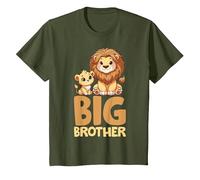 Big Brother 2025 Lion Big Bro T-Shirt, Youth, Olive Green, Small