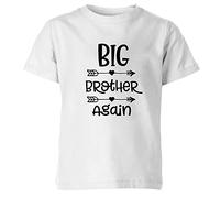 Big Brother and Sister Again Kids T Shirt Siblings Family Matching Boy Girls Tee Big Brother Again 11 Years