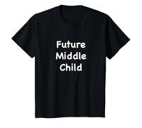 Big Brother Big Sister Sibling Reveal Middle Child Funny T-Shirt, Youth, Black, Medium