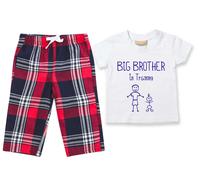 Big Brother In Training Pyjamas Children Tartan Trouser Bottoms Pyjama Set Little Brother 60 SECOND MAKEOVER Red 13 Years