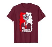 Big Brother is Watching You T-Shirt, Men, Burgundy, Small