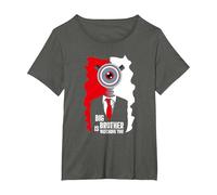 Big Brother is Watching You T-Shirt, Women's Plus, Asphalt Grey, 1X