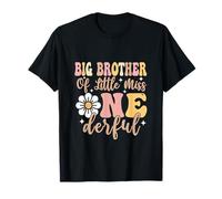Big Brother of Little Miss Onederful 1st Birthday Girl Cute T-Shirt