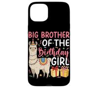 Big Brother of the Birthday Girl Llama Birthday Party Case for iPhone 15 Plus