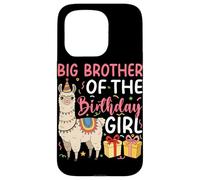 Big Brother of the Birthday Girl Llama Birthday Party Case for iPhone 15 Pro