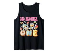 Big Brother of The Sweet One 1St Birthday Donut Party Family Tank Top