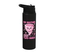 Big Brother of The Two-Nado Cute Pun 2nd Birthday Theme Stainless Steel Insulated Water Bottle