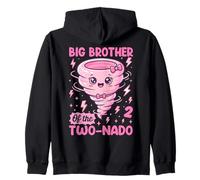 Big Brother Of The Two-Nado Cute Pun 2nd Birthday Theme Zip Hoodie