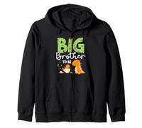 Big Brother to Be - Dinosaur Pregnancy Announcement Family Zip Hoodie