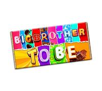 Big Brother To Be Novelty Chocolate Bar Wrapper Present for New born Birthday (#1287) (with chocolate bar)