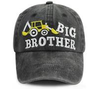 Big Brother Tractor Hats for Boys, Funny Cotton Embroidered Tractor Kids Baseball Cap, black, One Size