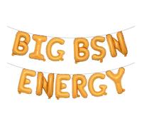 Big BSN Energy Balloon Banner Graduation Decorations, PHD Hat Foil Balloon, Congrats Grad Banner for Medical School Graduation Party Supplies (BIG BSN ENERGY Orange)