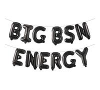 Big BSN Energy Balloon Banner Graduation Decorations, PHD Hat Foil Balloon, Congrats Grad Banner for Medical School Graduation Party Supplies (BIG BSN ENERGY Black)