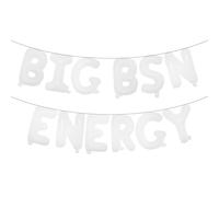Big BSN Energy Balloon Banner Graduation Decorations, PHD Hat Foil Balloon, Congrats Grad Banner for Medical School Graduation Party Supplies (BIG BSN ENERGY White)