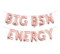 Big BSN Energy Balloon Banner Graduation Decorations, PHD Hat Foil Balloon, Congrats Grad Banner for Medical School Graduation Party Supplies (BIG BSN ENERGY Rose Gold)