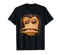 Big Buggy Eyed Monkey Face Cymbal Playing Toy Animal T-Shirt