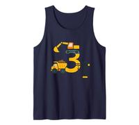 Big Builder Third Birthday Construction Design Tank Top