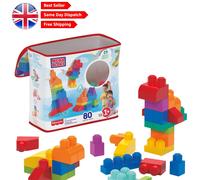 Big Building Bag with 80 Interlocking Blocks for Kids Aged 1+ - Creative Play