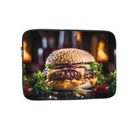Big Burger Patterned Laptop Sleeve 12 Inch Shockproof for Slim Protective Notebook Computer Bag Briefcase
