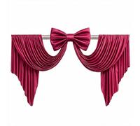 Big Burgundy Bow Birthday Party Decorations, Giant Burgundy Bow Backdrop Drapery with Long Streamers Large Satin Bow Decor for Wedding Wall Bridal Shower Baby Shower Photo Booth Christmas