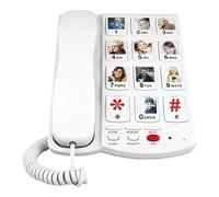 Big Button Corded Phone for Seniors, Djustable Ringer Volume, Hands-Free Speaker Corded Telephone, for Elderly, Alzheimer's, Dementia, Hearing Impaired, YHNNH