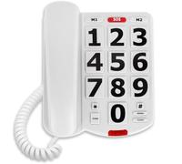 Big Button Desktop Phone for Seniors, Landline Telephone for Home with Number Memory and Redial Function, Easy to Read Buttons, Ideal for Visually Impaired Users