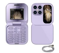 Big Button Mobile Phone For Elderly, Unlocked Fl-ip Senior Mobile Phone, 2sim Card 1.77" LCD Display Foldable Phone For Seniors, Speed, Camera, Talking Numbers, FM Radio, Torch, Mp3/mp4