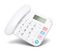 Big Button Phone for Senior, Corded Landline Telephone for Visually Hearing Impaired Elderly, Large LCD Display, Loud Speaker Ringer, Photo Memory, SOS Button, HD Voice